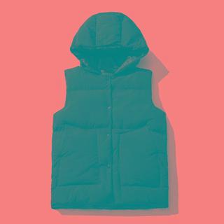 Padded Button-up Hooded Vest