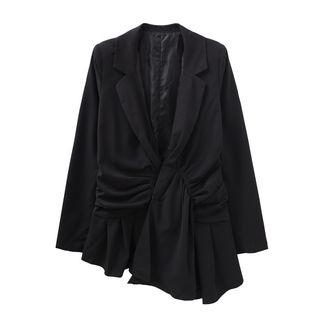 Asymmetrical Ruffle Blazer