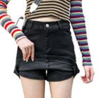 Denim High-waist Skort