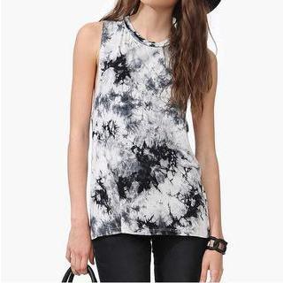 Tie-dyed Open Back Tank Top