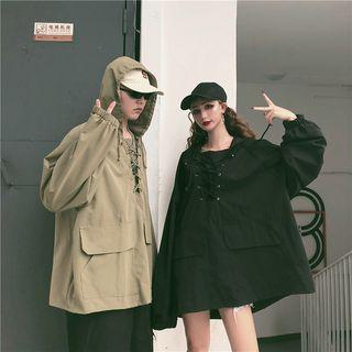 Couple Matching Lace-up Oversize Hoodie