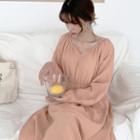 Shirred Maxi Dress Light Apricot - One Size