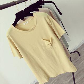 Ripped Pocket Short-sleeve T-shirt