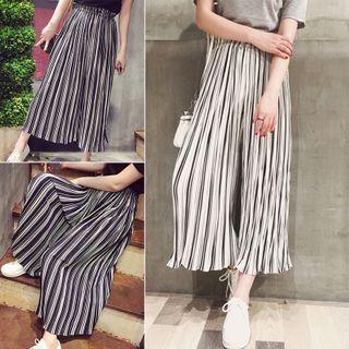 Striped Chiffon Culottes