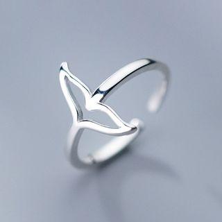 925 Sterling Silver Mermaid Tail Open Ring Silver - One Size