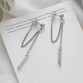 Chain Strap Stud Earring