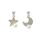 Star & Crescent Drop Earrings One Size