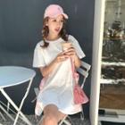 Short-sleeve Bow-tied T-shirt Dress