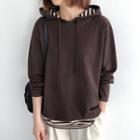Striped Lining Knit Hoodie
