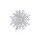 Fashion Bright Snowflake Brooch With Cubic Zirconia Silver - One Size