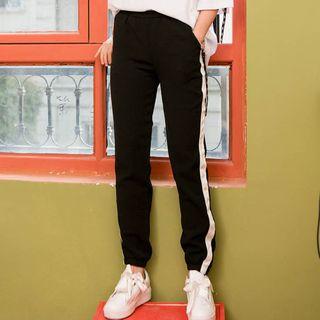 Chiffon Panel Sweatpants
