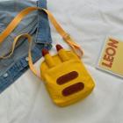 Pocket Detail Canvas Crossbody Bag Yellow - One Size