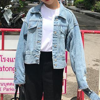 Cut Out Back Denim Jacket