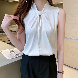 Sleeveless Keyhole Top