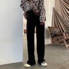 Velvet Wide Leg Pants / Leopard Print Pullover