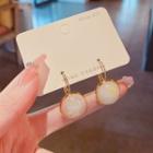Faux Pearl Alloy Dangle Earring 1 Pair - E4933 - Gold - One Size