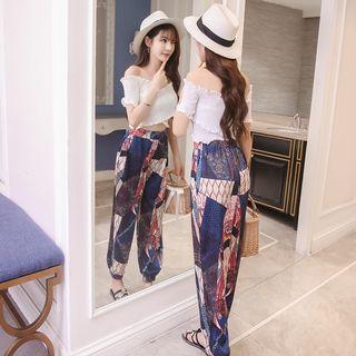 Printed High Waist Pants