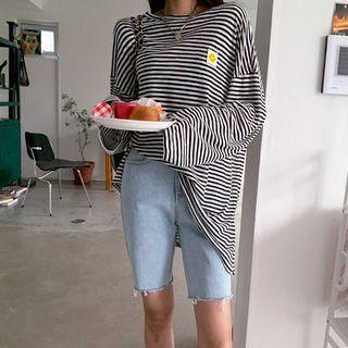 Smiley Stripe Oversize T-shirt