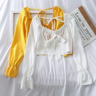 Open-back Crop Blouse