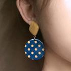 Dotted Disc Earring 0049a - 1 Pair - Stud Earrings - One Size