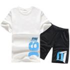 Short-sleeve Letter Print T-shirt / Shorts / Set