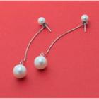 Faux Pearl Ear Jacket 1 Pair - White - One Size