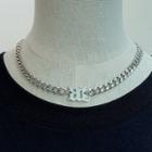 Letter Chain Choker Silver - One Size