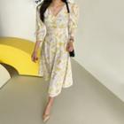 Patterned Long Fit-and-flare Dress