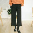 Plain Capri Knit Wide Leg Pants