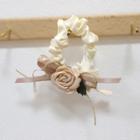 Rose Fabric Hair Tie Almond - One Size