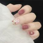 Print Faux Nail Tips (various Designs) R181 - Mauve Purple - One Size