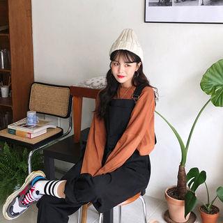 Baggy-fit Suspender Pants