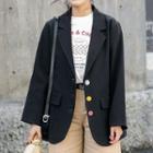 Colored Button Blazer