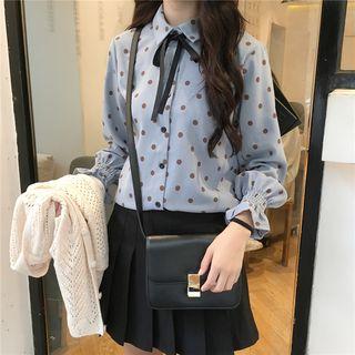 Bow-tie Lapel Long-sleeve Shirt