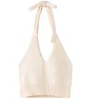 Halter Knit Top Off-white - One Size