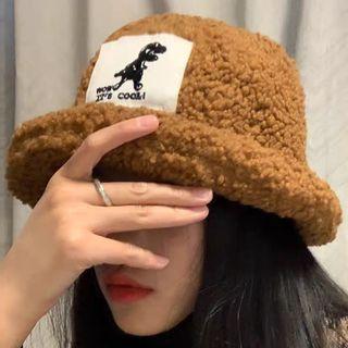 Dinosaur Applique Fleece Bucket Hat