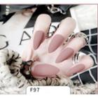 Plain Pointed Faux Nail Tips F97 - Pink - One Size
