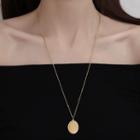 Circle Long Necklace Gold - One Size