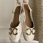 Metal-accent Slingback Pumps