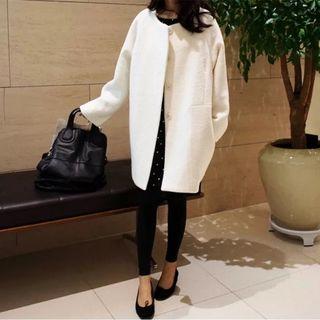 Pocketed Snap-button Coat