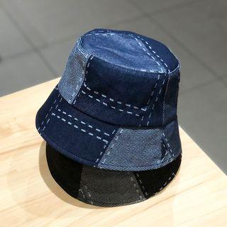Color Block Denim Bucket Hat