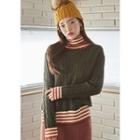 Turtle-neck Ringer Cable Sweater