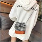 Checked Bucket Bag