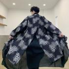 Mock Two-piece Print Long Jacket