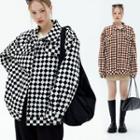 Check Print Button Jacket