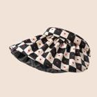 Ruffle Heart Checker Sun Hat