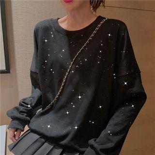 Glittered Loose-fit Sweatshirt