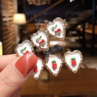 Fruit Heart Alloy Hair Clip