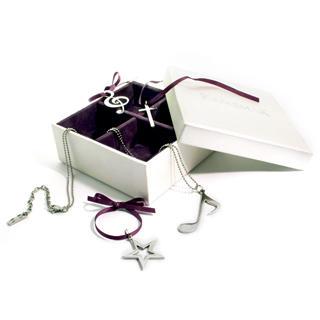 Santas Fantasy Box Pendant Set (cross, Star, Quaver & Treble Cleft)