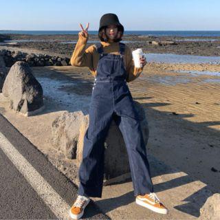 Pocket Denim Jumper Pants